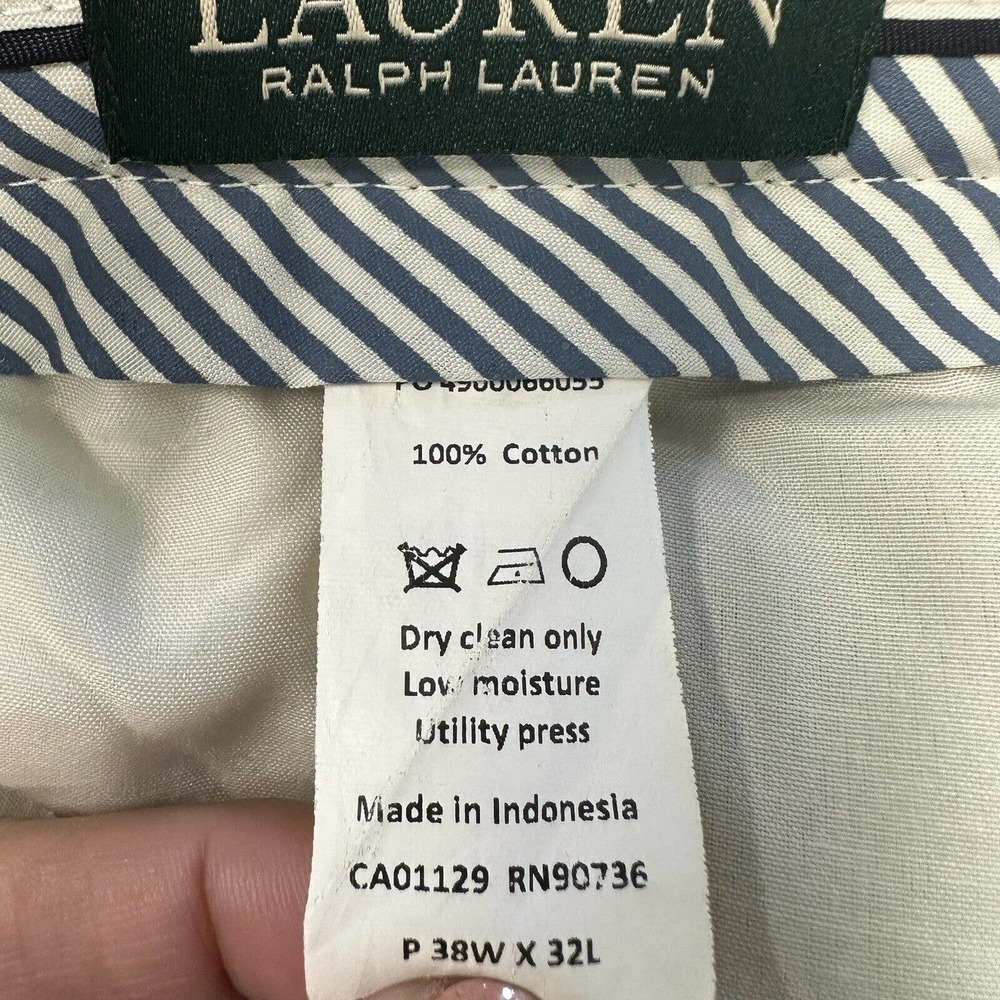 Vtg Polo Ralph Lauren Pants Men's 38x32 Corduroy Flat Front Trousers Cotton - Picture 9 of 10